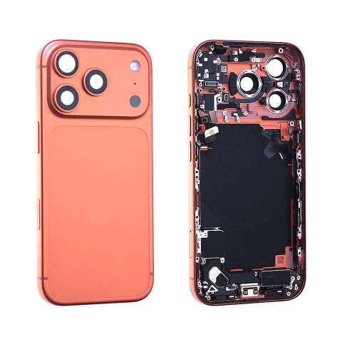Vitre arrière + châssis iPhone 17 Pro orange origine démonté
