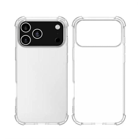 Coque Silicone Transparente iPhone 17 Pro Max Antichoc Angles Renforcés + Protection Caméra – Image 3